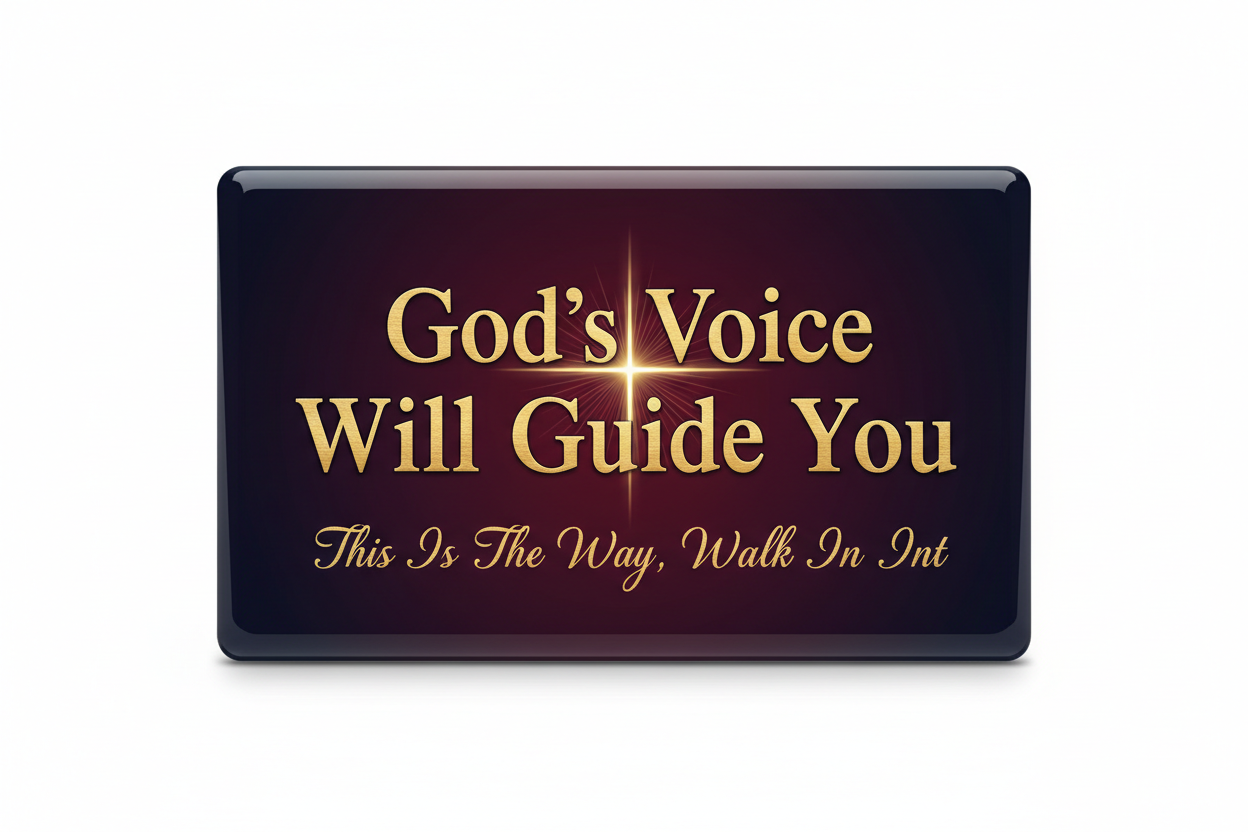 God’s voice will guide you This is the way walk in it Acrylic Fridge Magnetic 3x4-inch