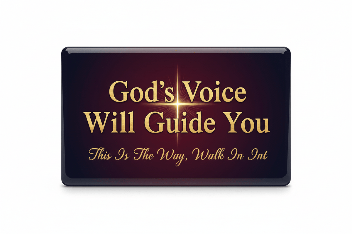 God’s voice will guide you This is the way walk in it Acrylic Fridge Magnetic 3x4-inch - My Pinbacks