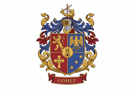 Gomez Family Crest Coat of Arms Computer Mouse Pad