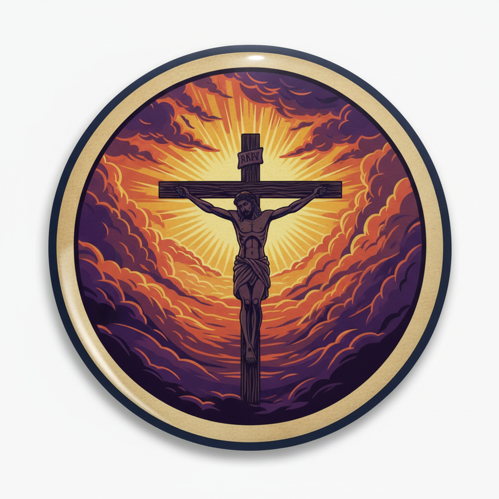 Good Friday Jesus Crucifixion Pinback 2.25-inch
