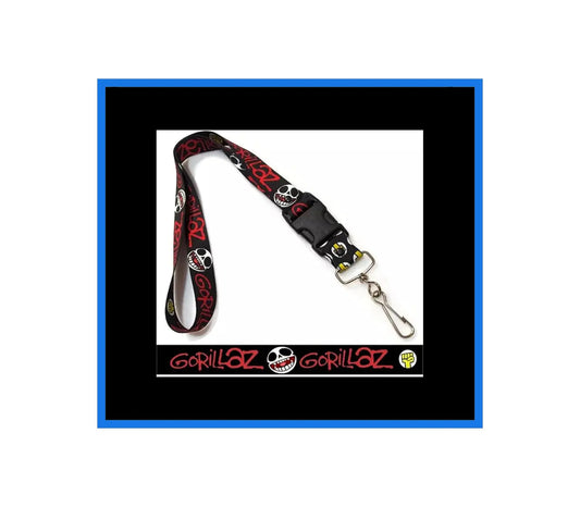 GorillaZ Lanyard Keychain Holder plus More Than 12 Badges Collection