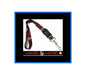 Black patterned lanyard keychain holder with metal clip and keyring
