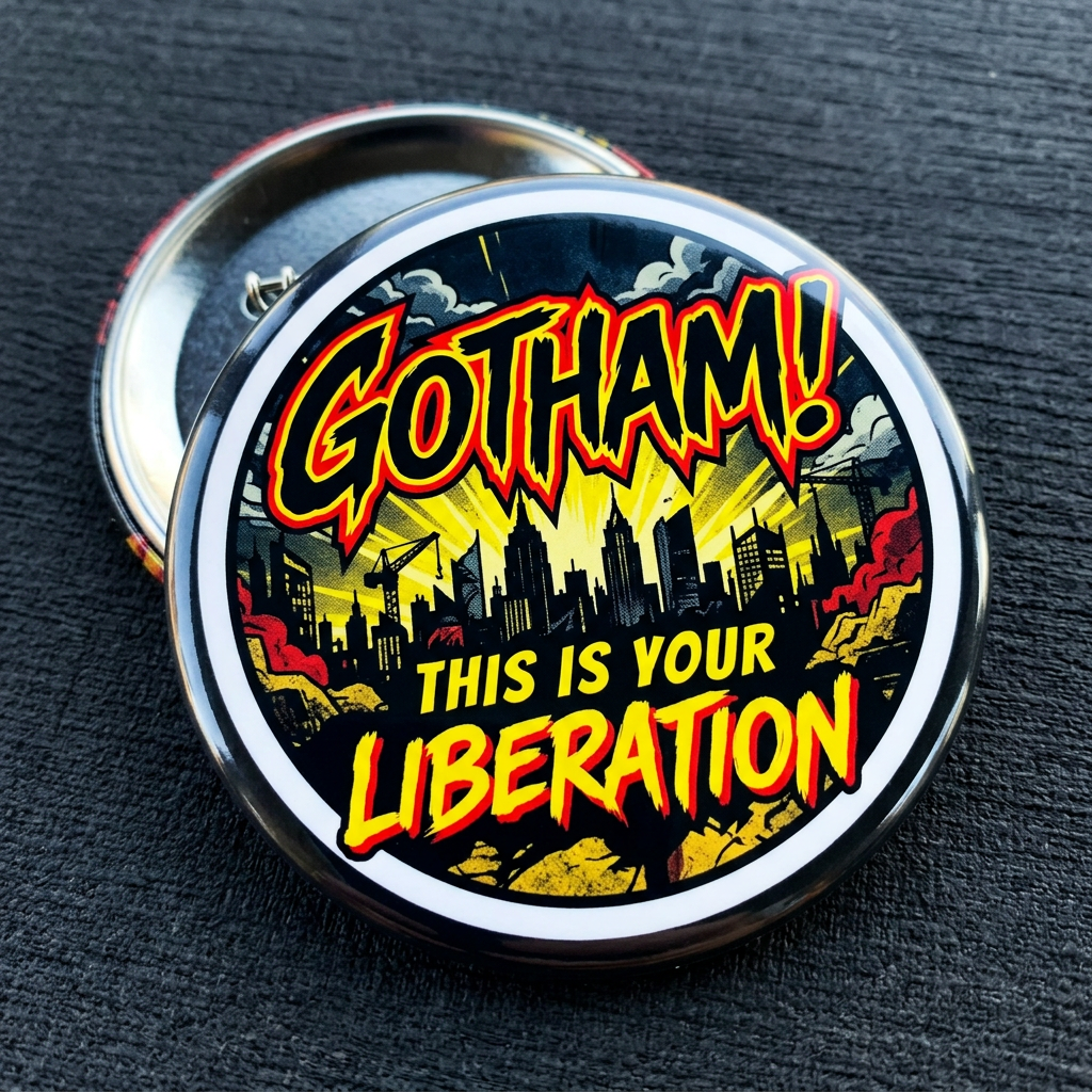 Gotham! This is your liberation Pin Button 2.25-inch