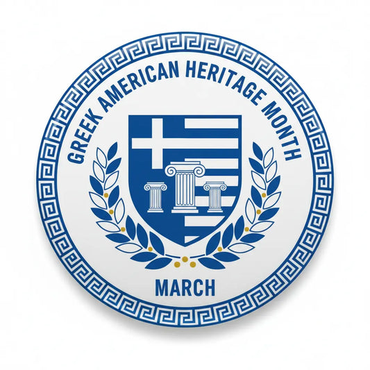Greek American Heritage Month March Pinback 2.25-inch