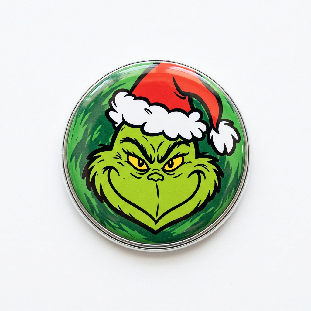 Grinch Pin Button 2.25-inch