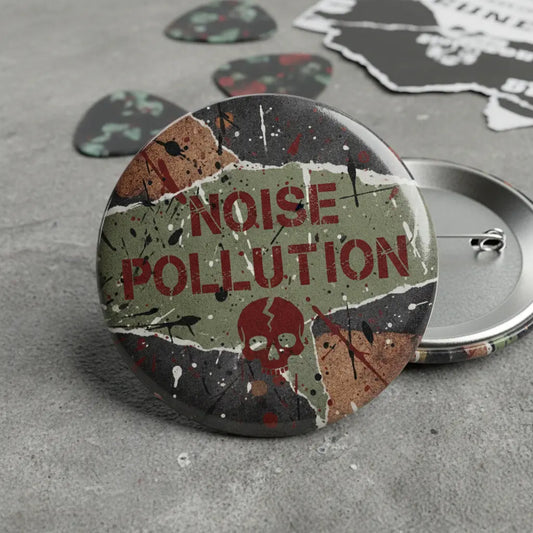 Grunge Noise Pollution Pinback 2.25-inch