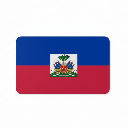 Flag of Haiti with a blue and red background