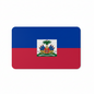 Haiti flag mousepad, blue and red with small emblem centered, rounded corners