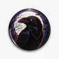 Halloween Black Raven Pinback 2.25-inch