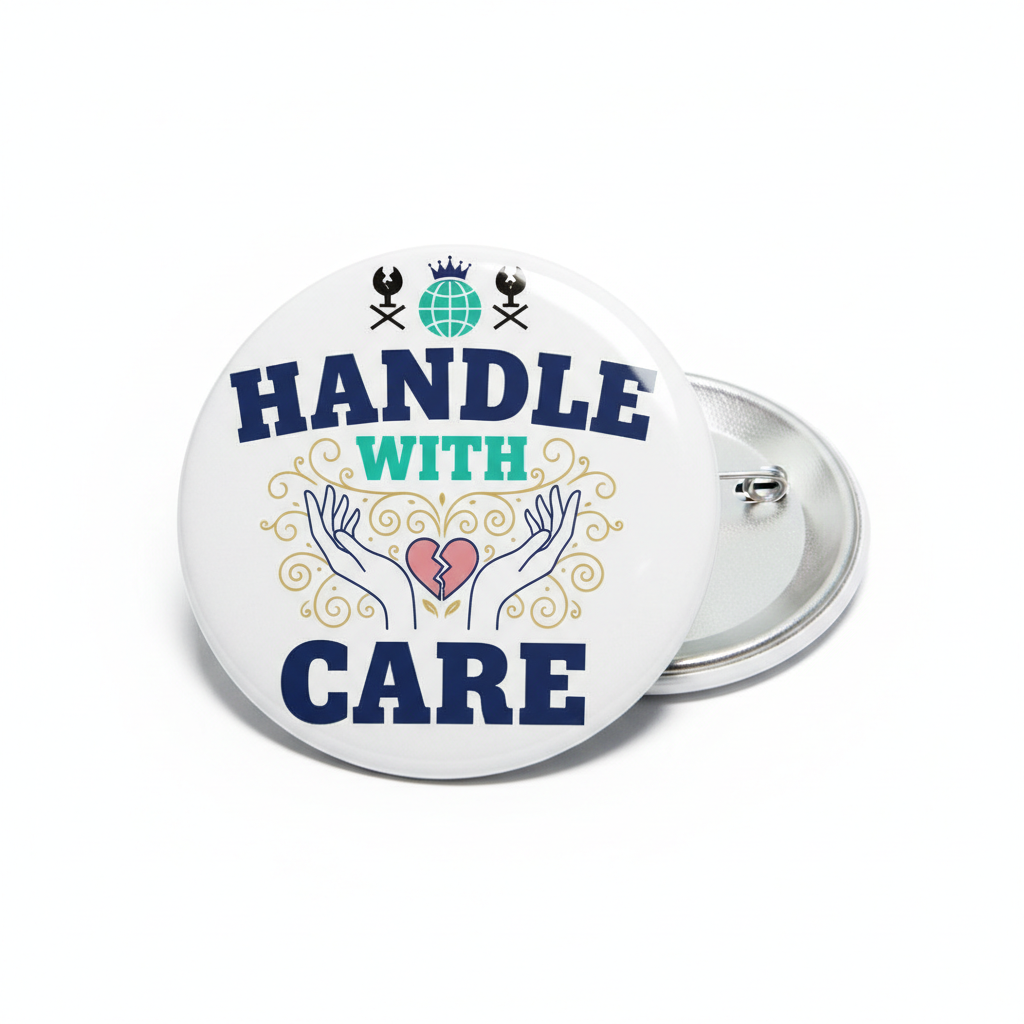 Handle with care Pinback 2.25-inch