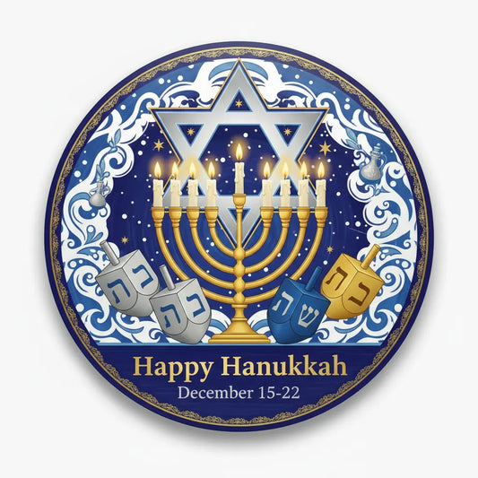Hanukkah (December 15-22) Pinback 2.25-inch