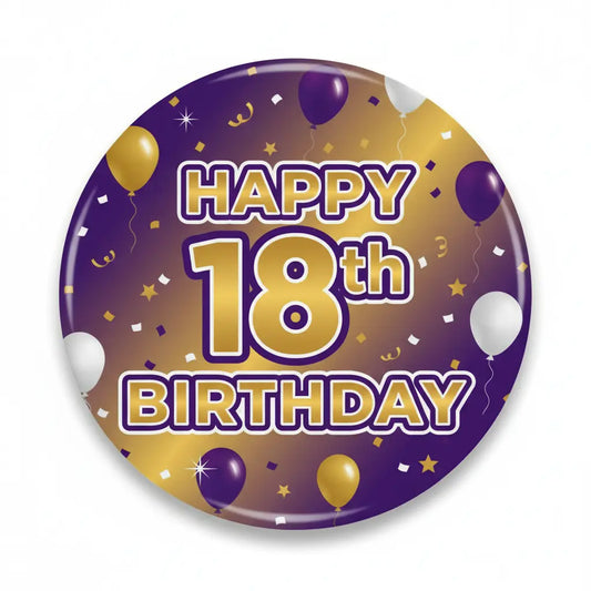 Happy 18th Birthday Pinback 2.25-inch