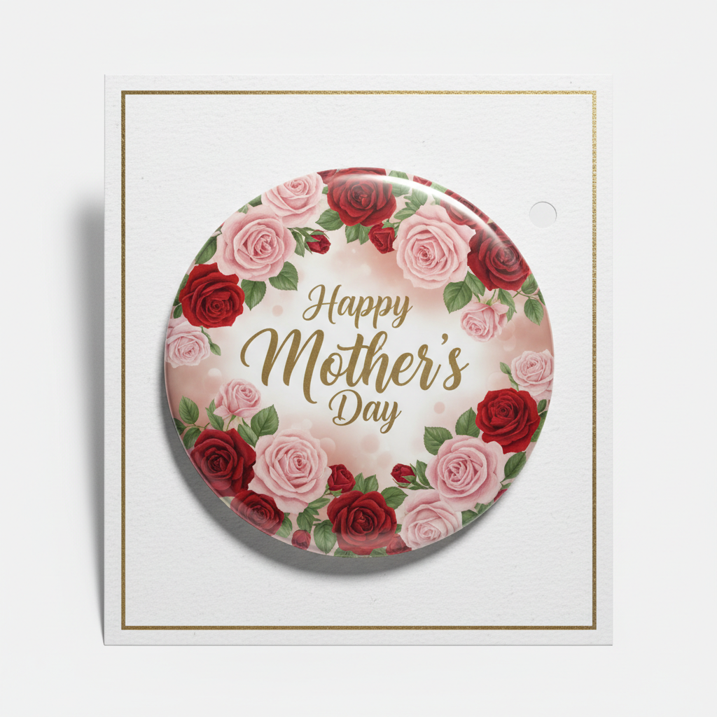 Mother's Day Pinback Badge 2.25-inch v7