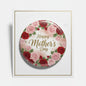 Mother's Day pinback badge, 2.25-inch round design with roses and “Happy Mother’s Day” text