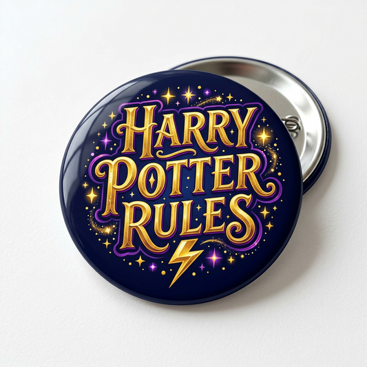 Harry Potter Rules Pin Button 2.25-inch