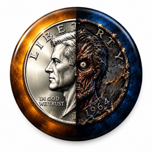 Harvey Dent Two Face Good Coin Pin Button 2.25-inch