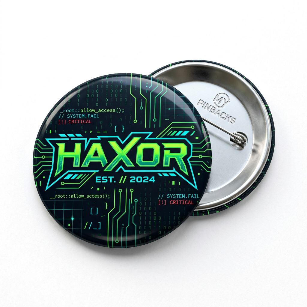 Haxor Pin Button 2.25-inch