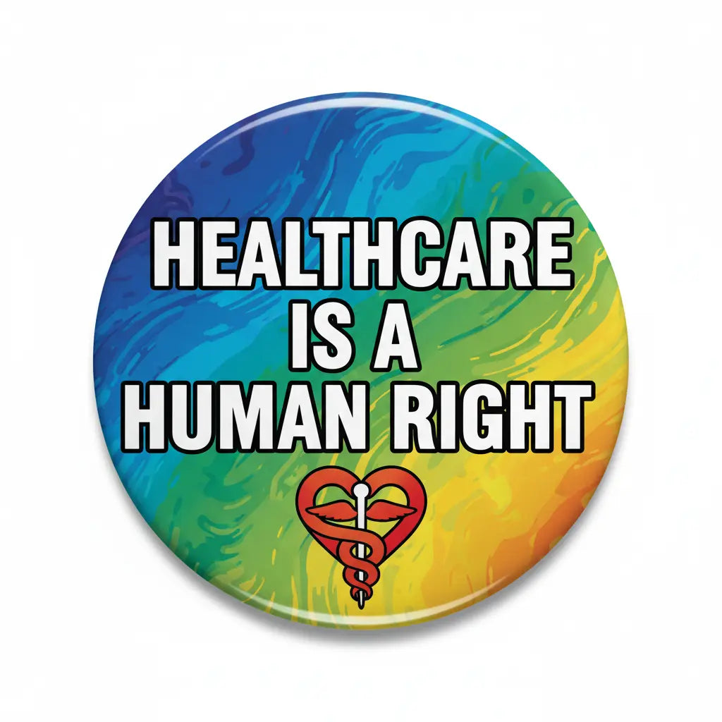 Healthcare Is a Human Right Pinback 2.25-inch