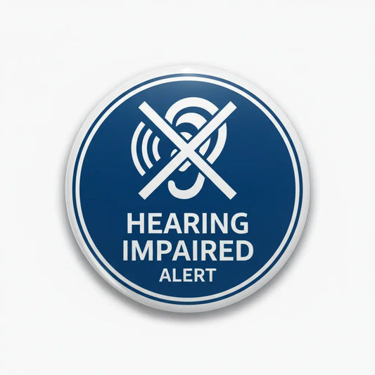 Hearing Impaired Alert Pinback 2.25-inch