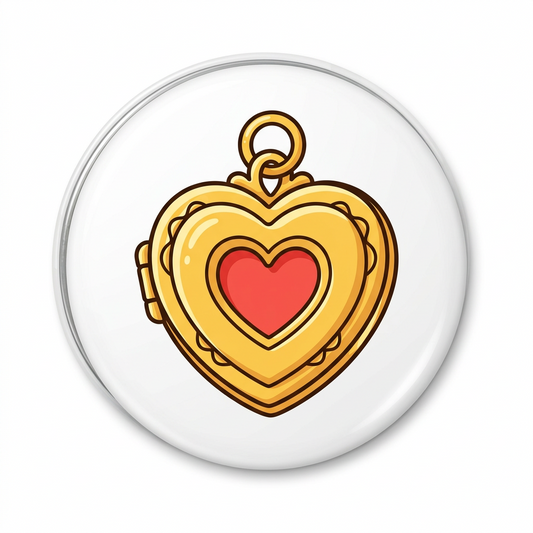 Heart Lockett Pin Button 2.25-inch