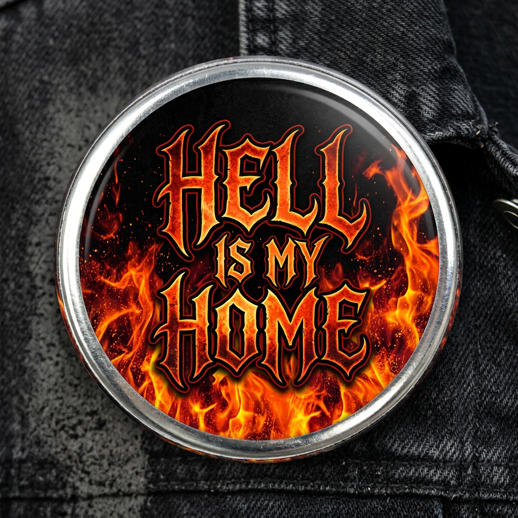 Hell is my Home Pin Button 2.25-inch