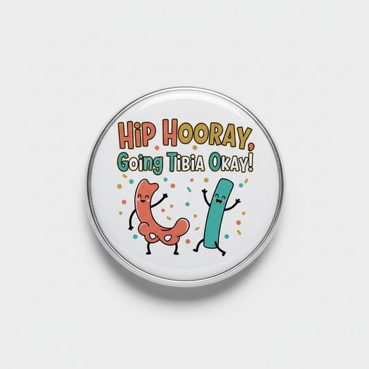 Hip Hooray going tibia okay Pinback 2.25-inch