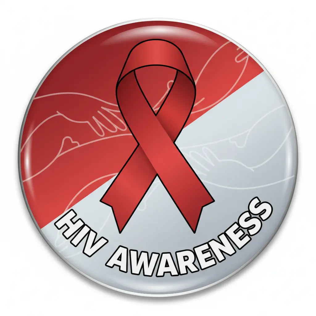 HIV Awareness Pinback 2.25-inch