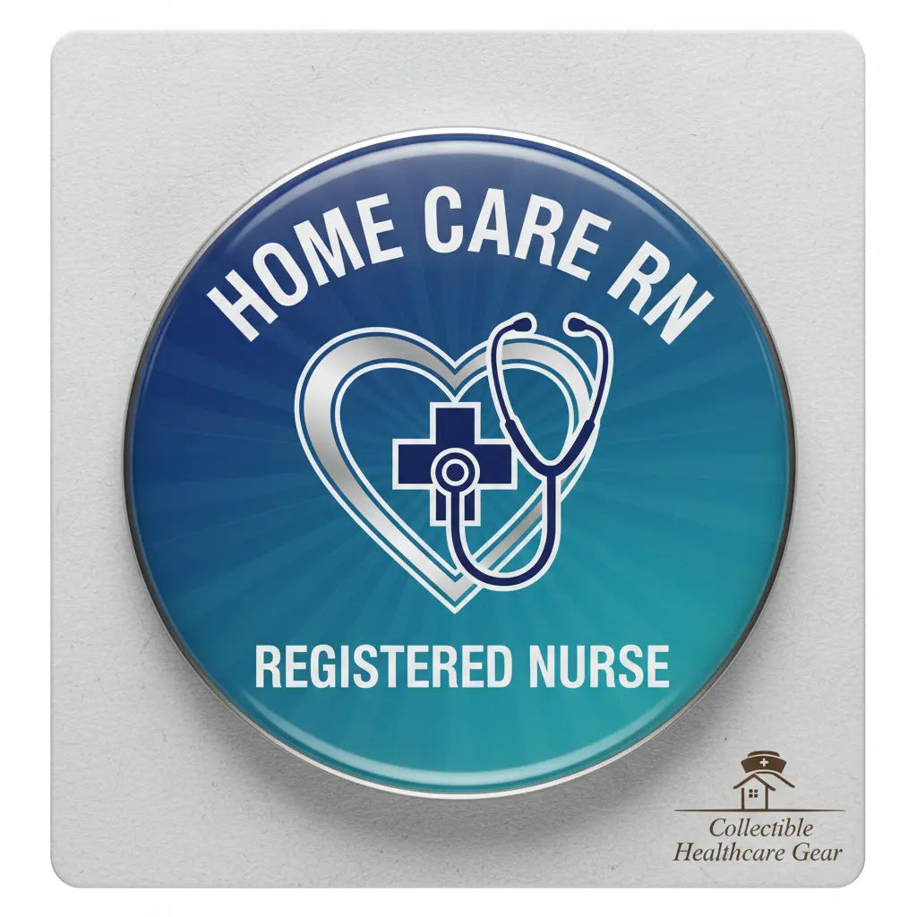 Home Care Registered Nurse Pin Button 2.25-inch - mypinbacks.com
