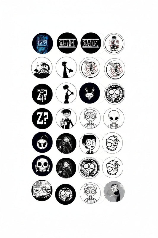 24 Pcs Johnny the Homicidal Maniac 1.25-inch mypinbacks.com