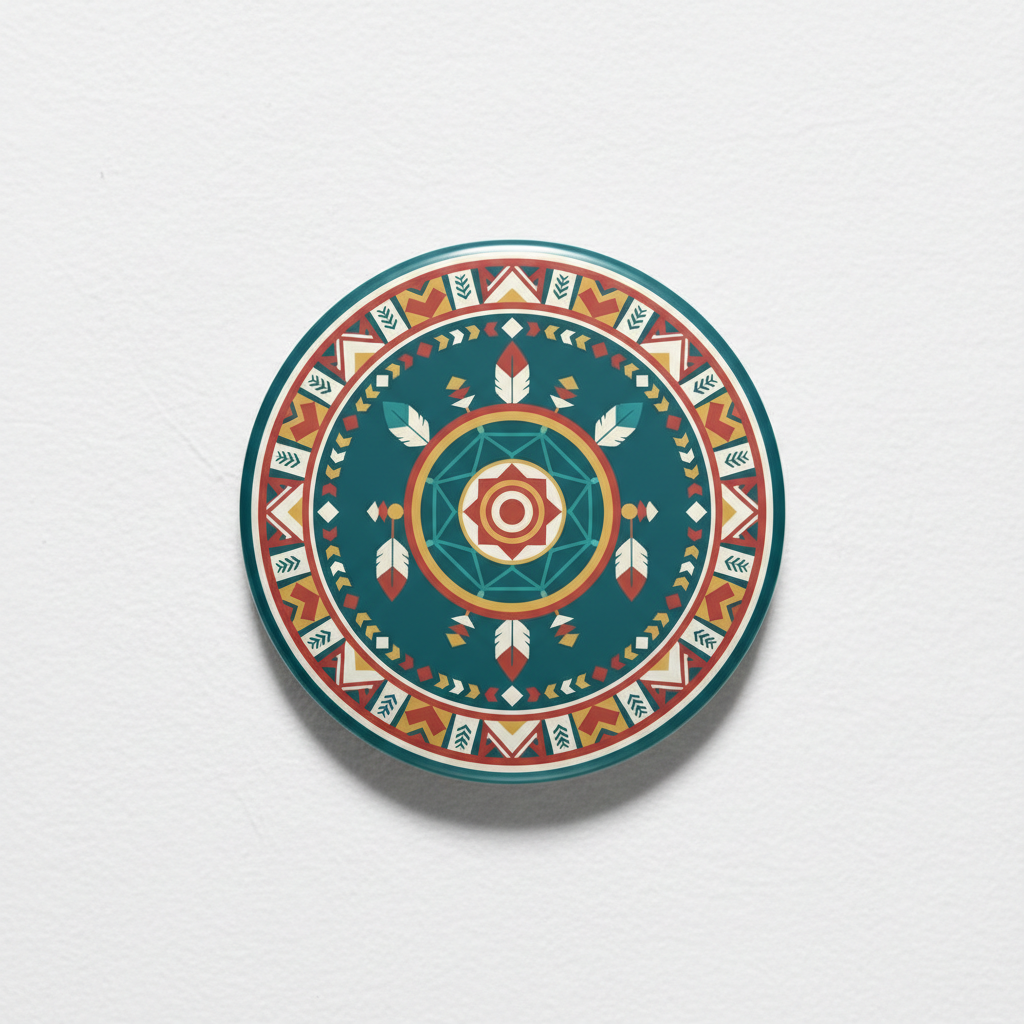 American Indian Design Pinback 2.25-inch