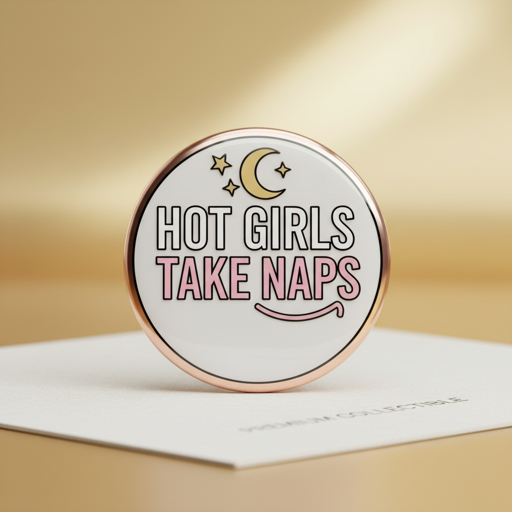 Hot Girls Take Naps Pinback 2.25-inch
