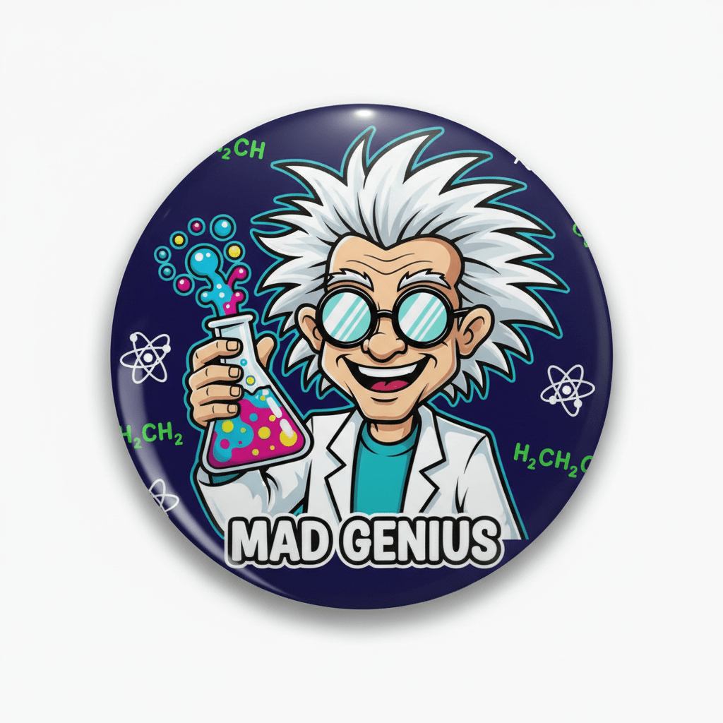 How a Scientist looks like Pinback 2.25-inch - My Pinbacks