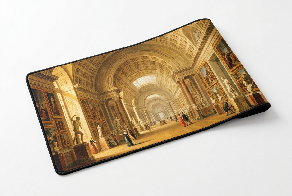 Hubert Robert Design for the Arrangement of the Great Gallery of the Louvre des Louvre Mousepad