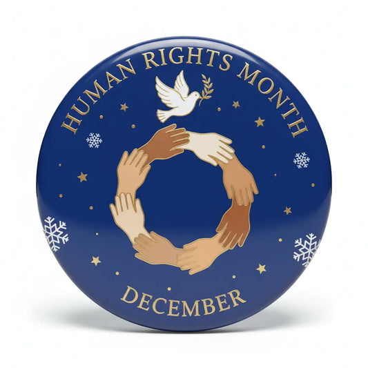 Human Rights Month (December) Pinback 2.25-inch