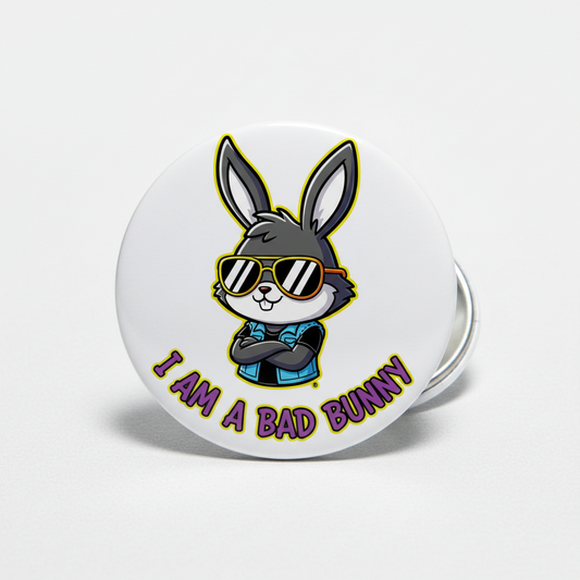 I am a Bad Bunny Pinback 2.25-inch