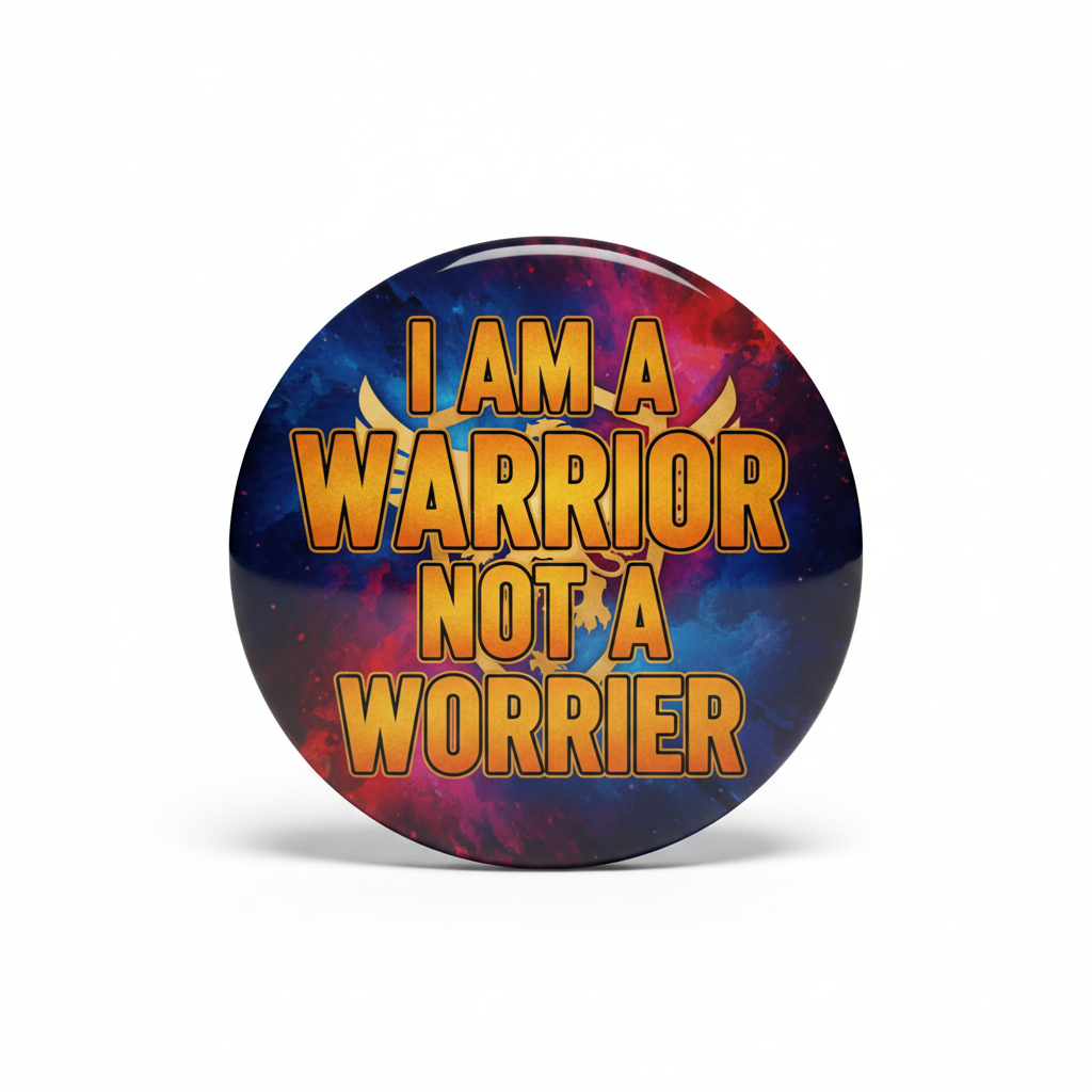 I am a Warrior not a Worrier Pinback 2.25-inch