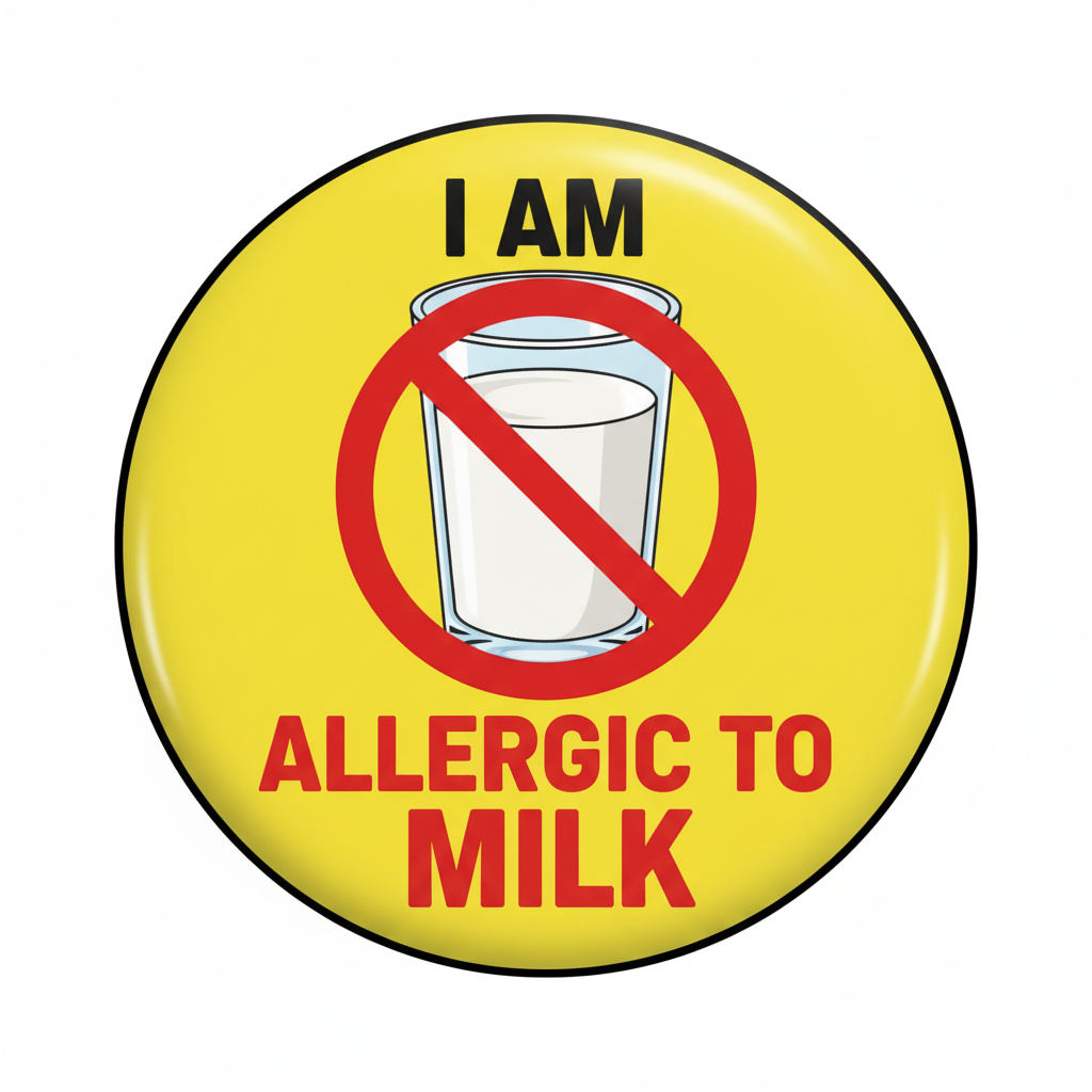 I am allergic to Milk Pinback 2.25-inch