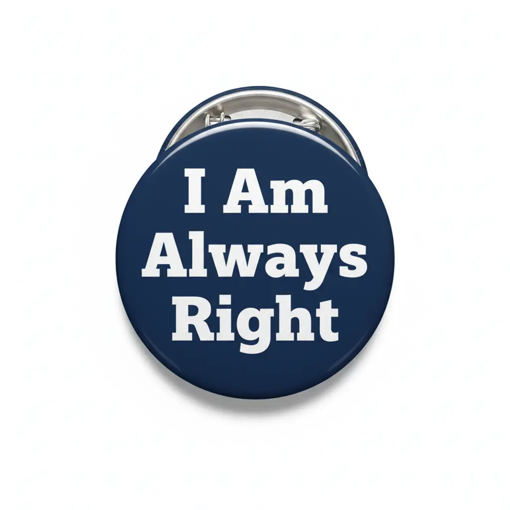 I am always right Pinback 2.25-inch