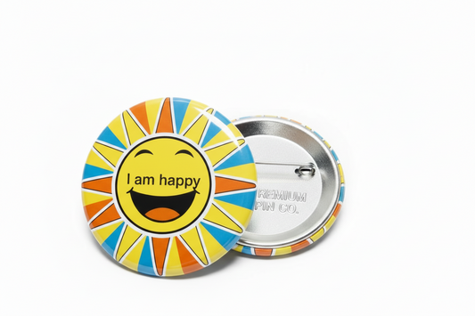I am happy Pinback 2.25-inch