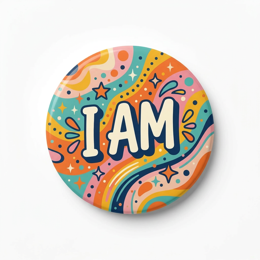 I am (affirmation) Pin Button 2.25-inch