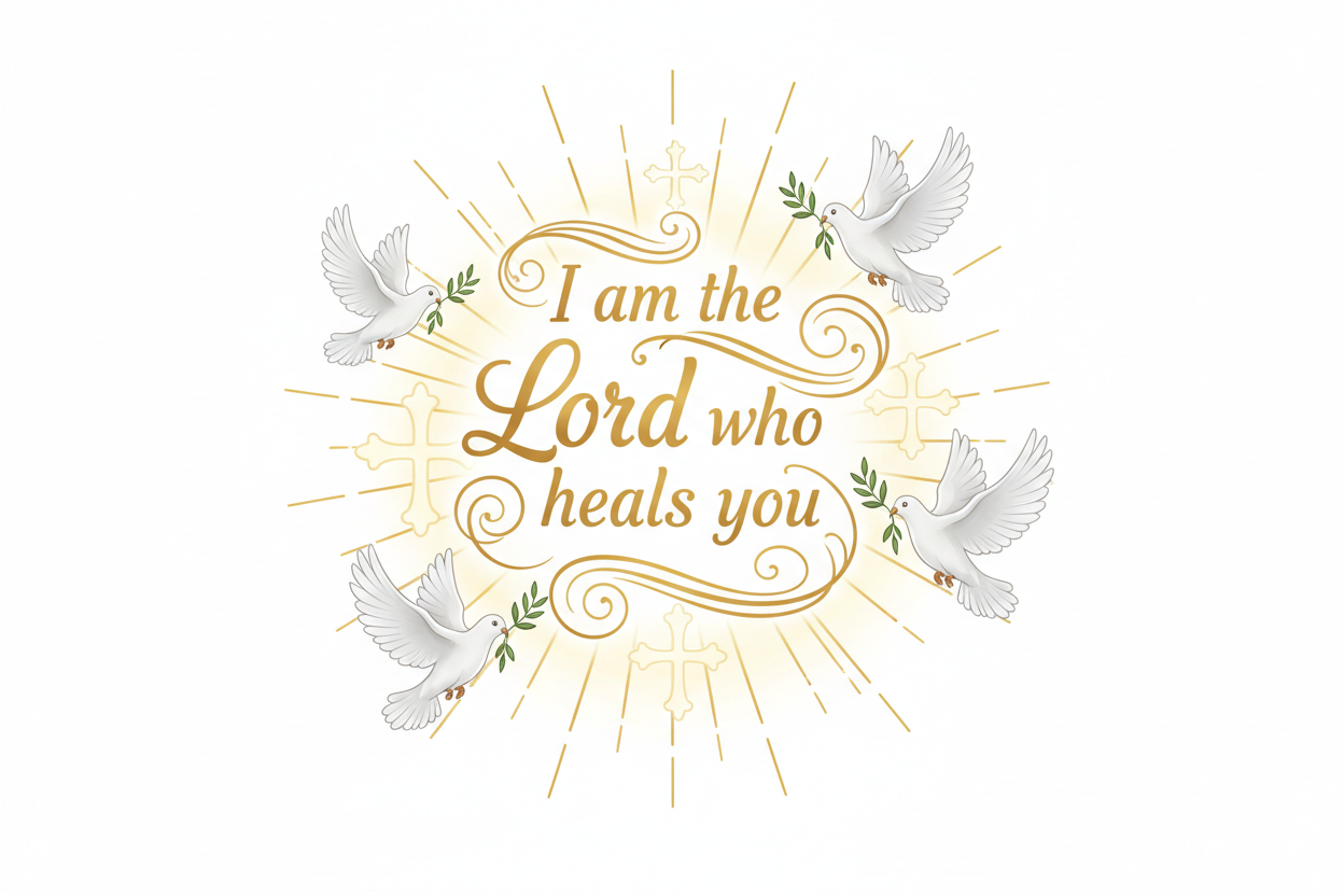 I am the Lord who heals you Acrylic Fridge Magnetic 3-inch x 4-inch