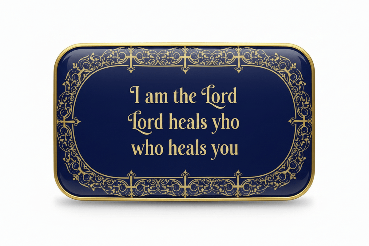 I am the Lord who heals you Acrylic Fridge Magnetic 3-inch x 4-inch - My Pinbacks