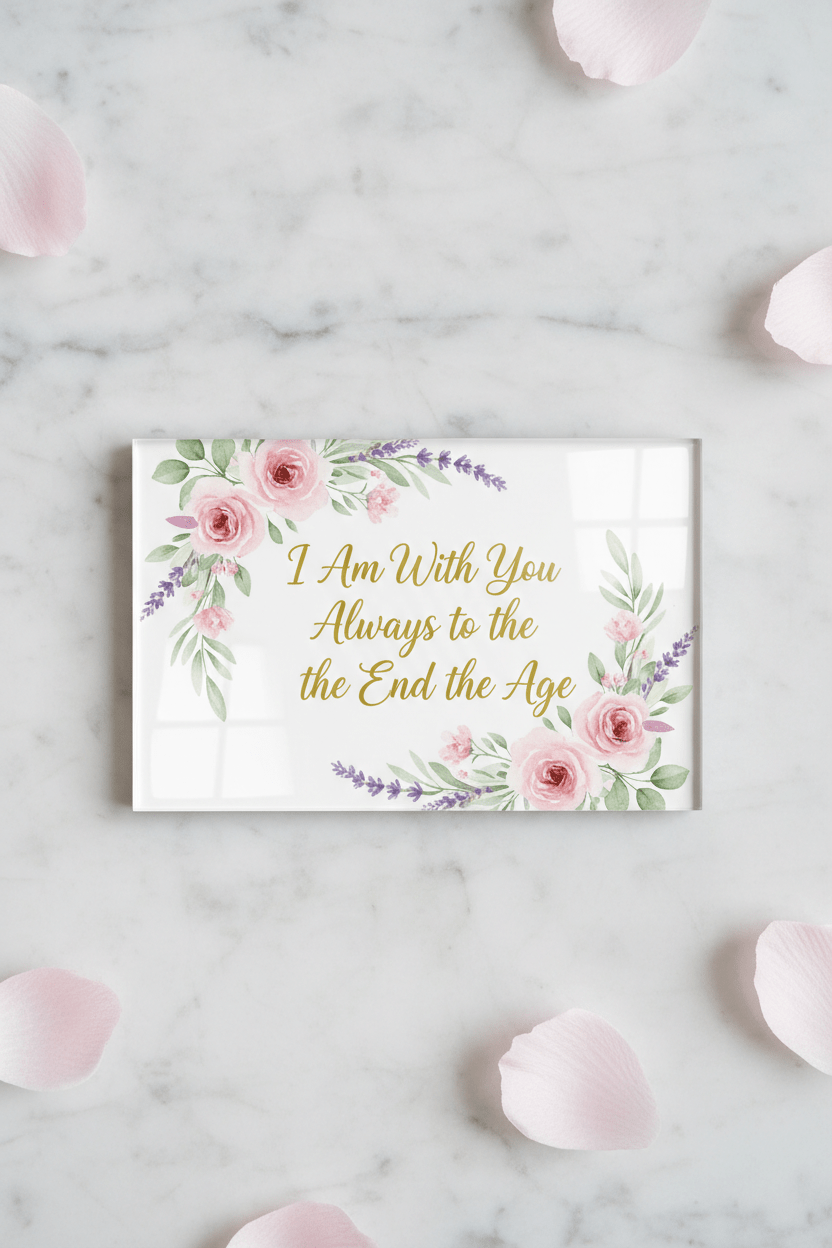 I am with you always to the end of the age Acrylic Fridge Magnetic 3-inch x 4-inch - My Pinbacks