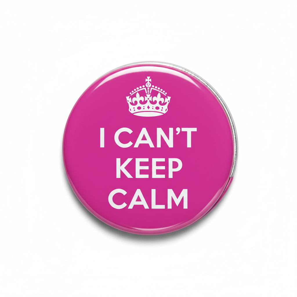 I Can't Keep Calm Pinback 2.25-inch