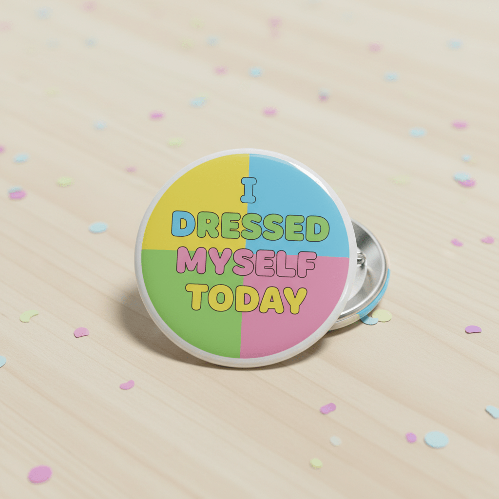 I Dressed Myself Today Pinback 2.25-inch - My Pinbacks