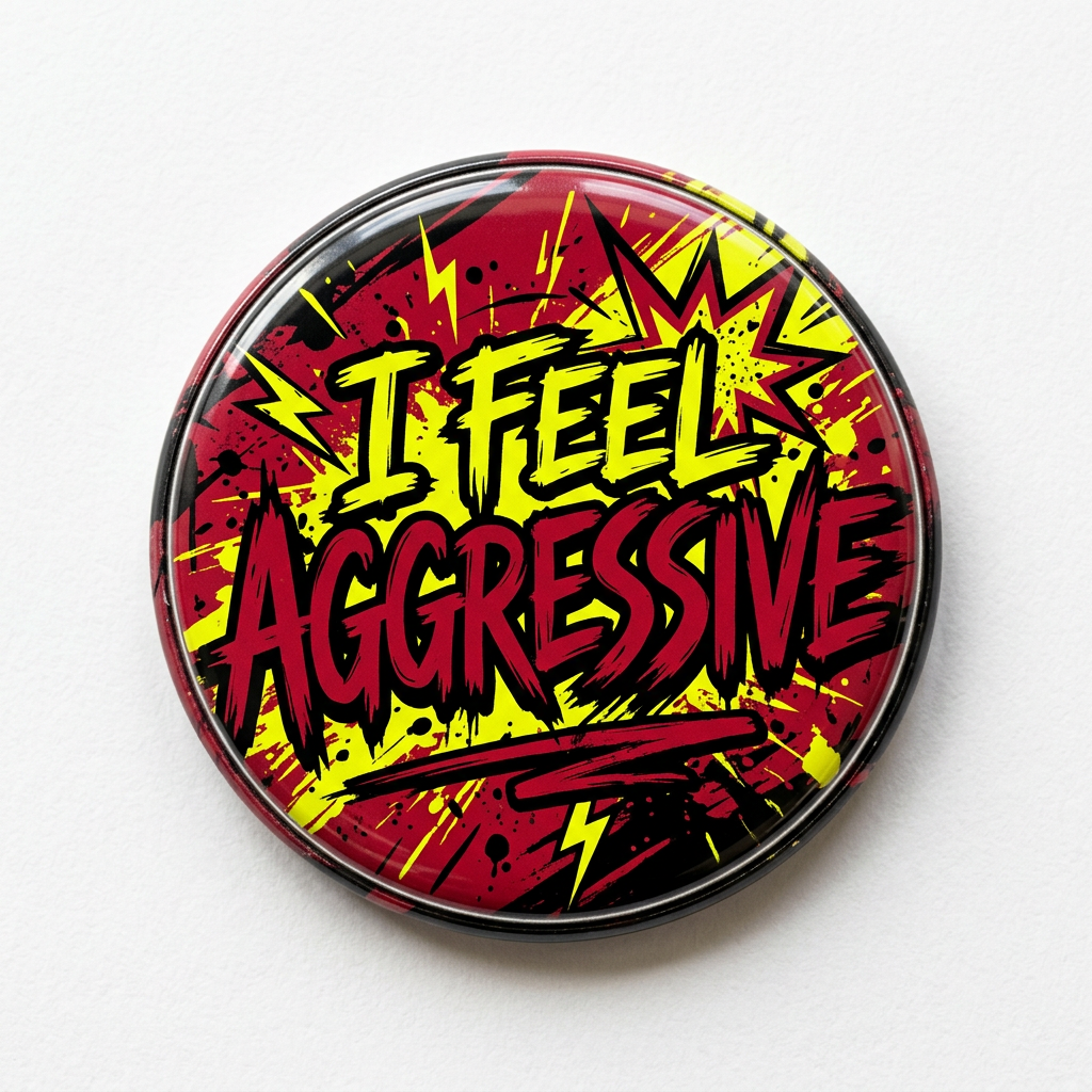 I Feel Aggressive Pinback 1.25-inch
