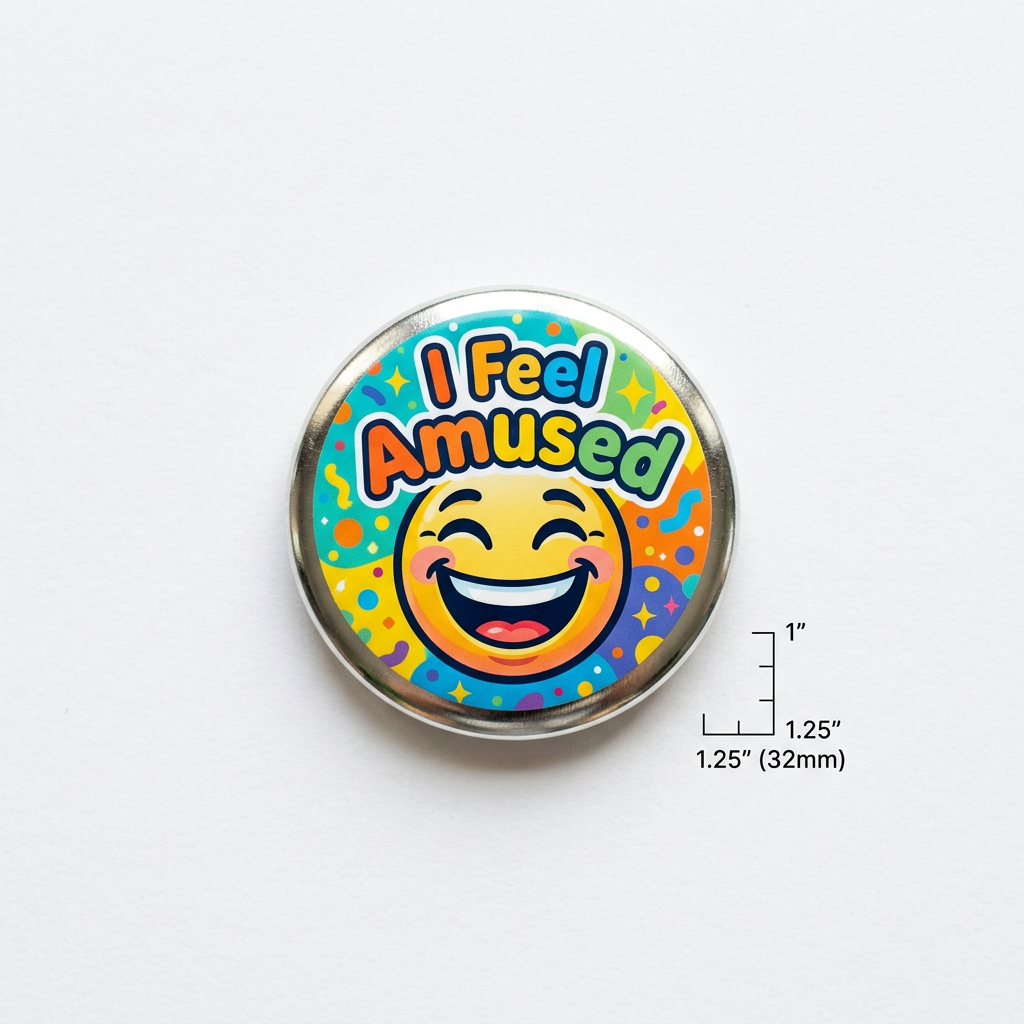 I Feel Amused Pinback 1.25-inch