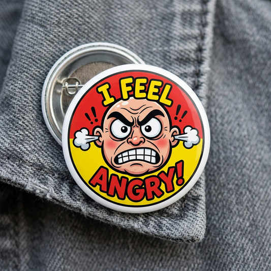 I Feel Angry Pinback 1.25-inch Pin