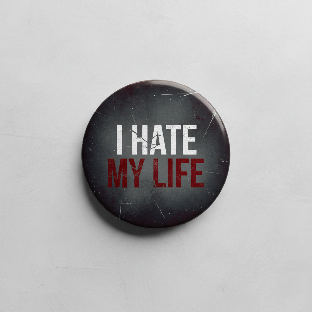 I Hate My Life Pinback 2.25-inch