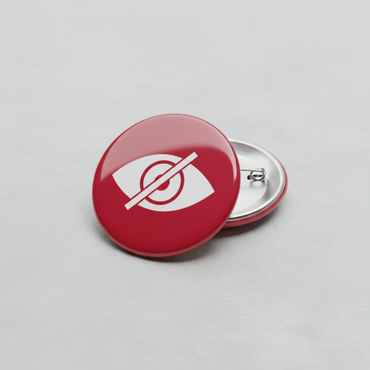 I Have Low Vision symbol Red Pinback 2.25-inch - My Pinbacks